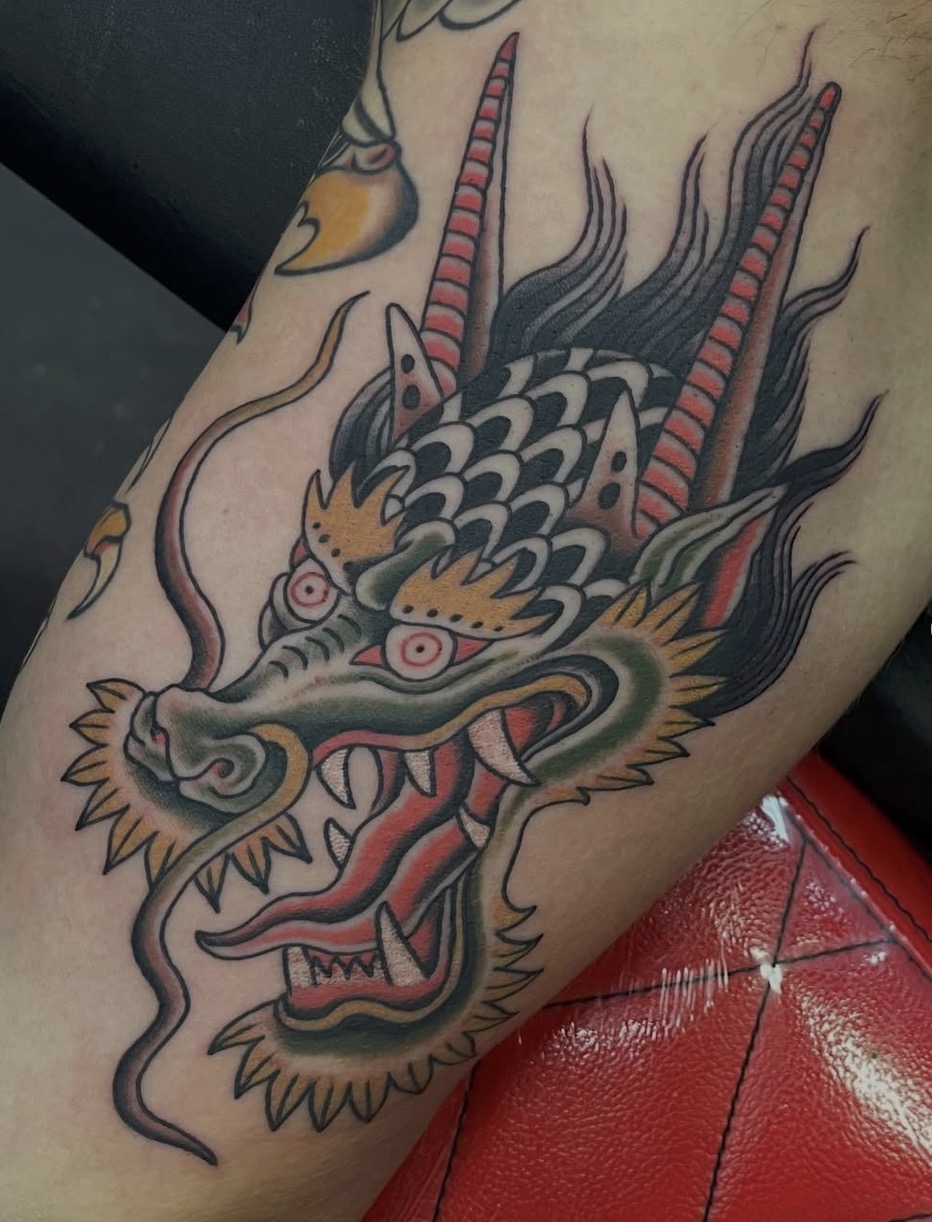 Traditional Dragon MB Tattoo